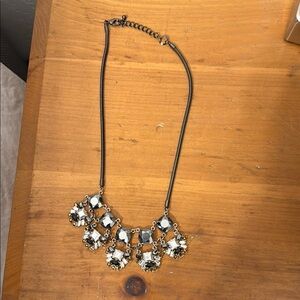 Elegant Black and Silver Statement Necklace